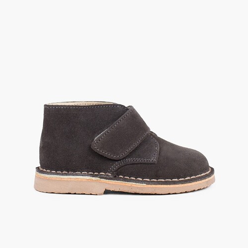 Suède Desert Boots Bottines Chukka à scratch pour Enfants Gris foncé