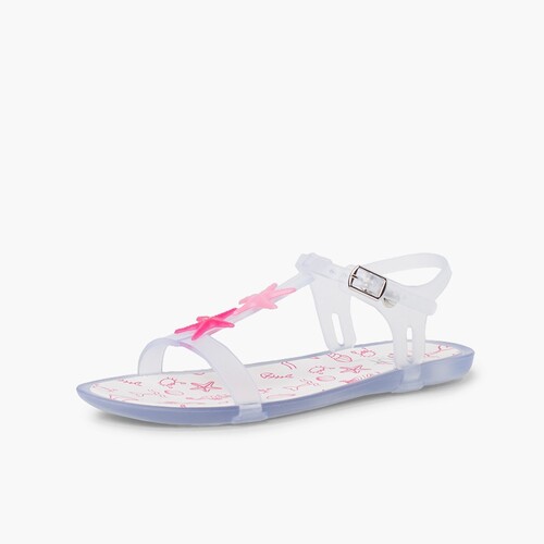 Sandales en caoutchouc à motif étoiles de mer Tricia Blanc