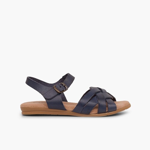 Sandales Fille et Femme avec Semelle en Gel Bleu Marine
