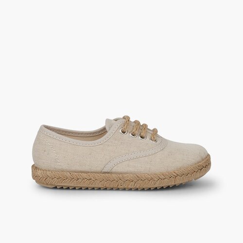 Baskets garçon semelle et lacets jute  Beige