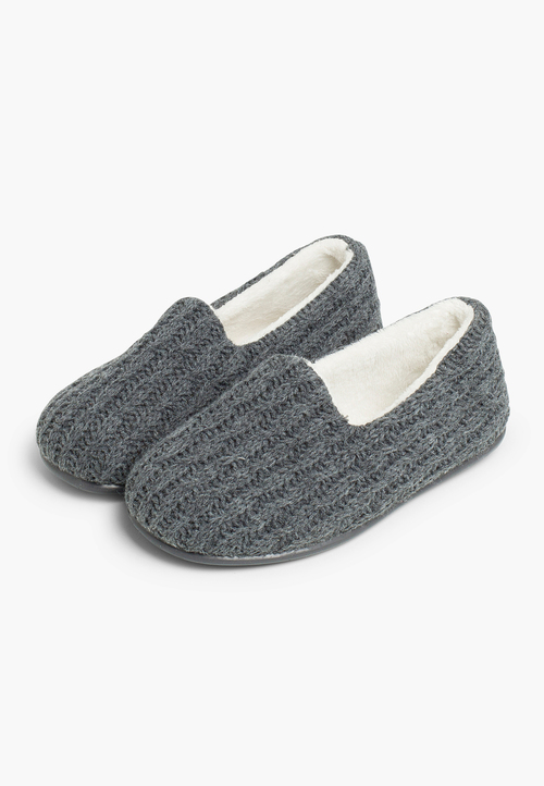 Chaussons en Laine pour Enfants Gris