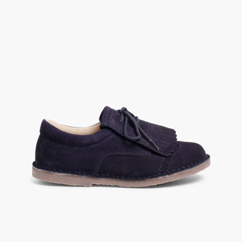Derbies pour enfant à franges amovibles Bleu Marine