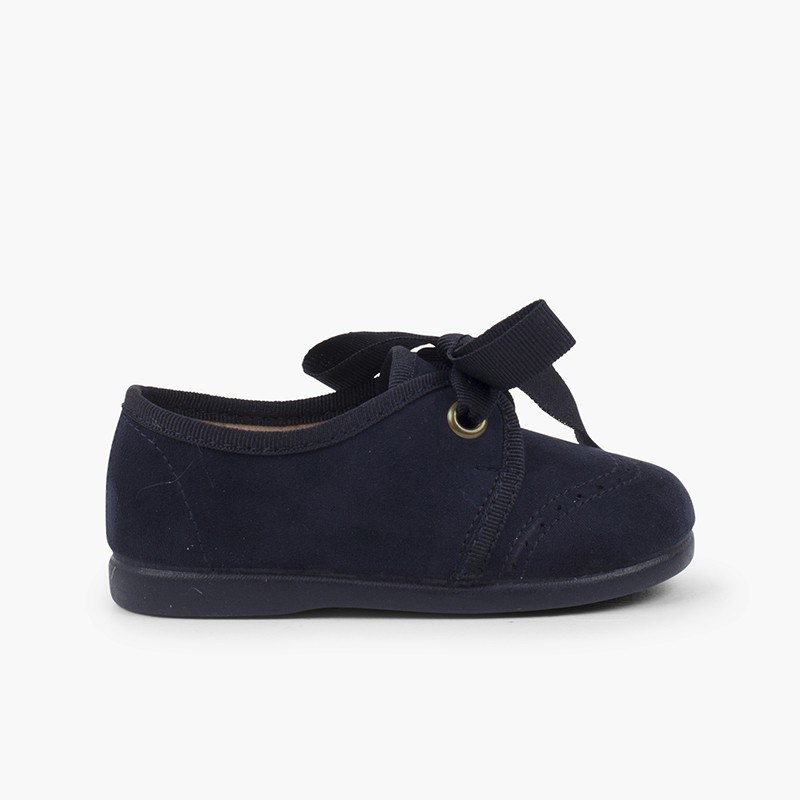 Derbies bébé enfant serratex avec lacets Bleu Marine
